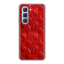 Текстурный Чехол Louis Vuitton для Инфиникс Хот 50 5G (Красный ЛВ)