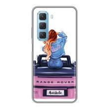 Силіконовый Чохол на Infinix Hot 50 5G з картинкой Модных девушек (Дівчина на машині)