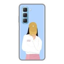 Силіконовый Чохол на Infinix Hot 50 5G з картинкой Модных девушек (Жовта кепка)