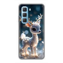 Яскравий чохол для Infinix Hot 50 5G з Зимові Оленята – Блискуче оленятко