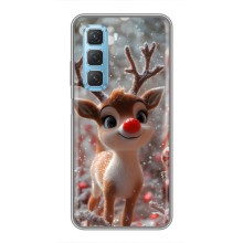 Яскравий чохол для Infinix Hot 50 5G з Зимові Оленята