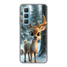 Яскравий чохол для Infinix Hot 50 5G з Зимові Оленята – Оленятко в лісі