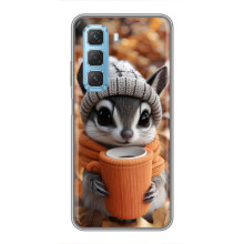 Печатный чехол «Зверята с кофе» для Infinix Hot 50 5G