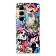 Чехлы с крутыми принтами для Infinix Hot 50 Pro Plus - (PREMIUMPrint) (Monopoly man)