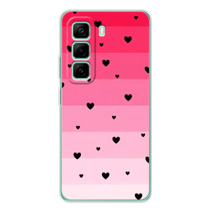Чохли з тематикою "Маленькі Сердчеки" на Infinix Hot 50 Pro Plus (Чорні сердечка)