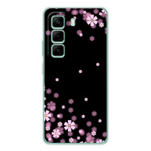 Чохол для Інфінікс Хот 50 Про Плюс - з принтом (Дизайнерські) (AlphaPrint) (Квіти маленькі)
