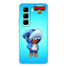 Чехол для Infinix Hot 50 Pro Plus Бравл Старс (VPrint) (Леон акула)