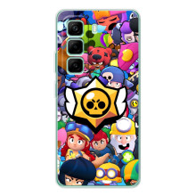 Чехол для Infinix Hot 50 Pro Plus Бравл Старс (VPrint) (Лого Brawl Stars)