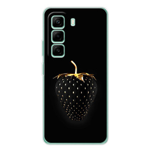 Чехол с изображением  вкусной еды для Infinix Hot 50 Pro Plus – Чёрная клубника
