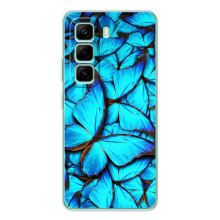 Чохол з принтом для Інфінікс Хот 50 Про Плюс - (Прикольні) (AlphaPrint) (Сині метелики)