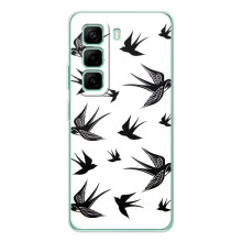 Чохол з пташками на Infinix Hot 50 Pro Plus (VPrint) (Ластівки)