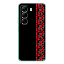 Силіконовый Чохол на Infinix Hot 50 Pro Plus з картинкой Вишиванки – Вишиванка на чорному