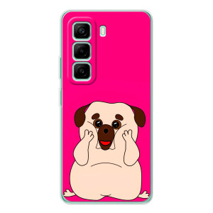 Чохол (ТПУ) Милі песики для Infinix Hot 50 Pro Plus (Веселий Мопсік)