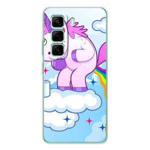 Чехол Unicorn на Infinix Hot 50 Pro Plus – Радуга единорожка
