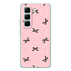 Чехол банты для Infinix Hot 50 Pro Plus – Черные бантики