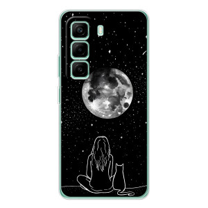 Чехол с рисунком кот на Infinix Hot 50 Pro Plus