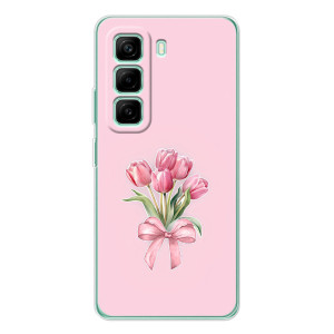 Чохол з розовим принтом для Infinix Hot 50 Pro Plus