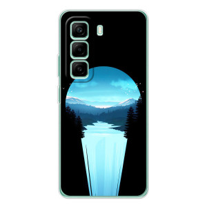 Летний Чехол на Infinix Hot 50 Pro Plus – Синий Водопад