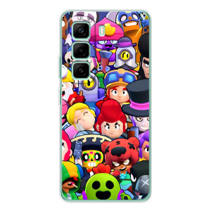 Силиконовый Чехол на Infinix Hot 50 Pro Plus с картинкой Brawl Stars (Персонажи)