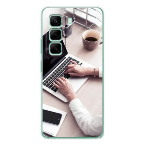 Силиконовый бампер (Работники) на Infinix Hot 50 Pro Plus – Офисный работник