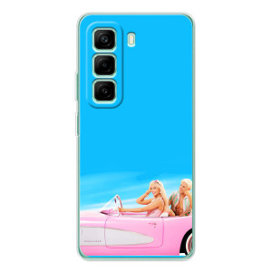 Силиконовый Чехол Барби Фильм на Infinix Hot 50 Pro Plus (Барби и Кен)