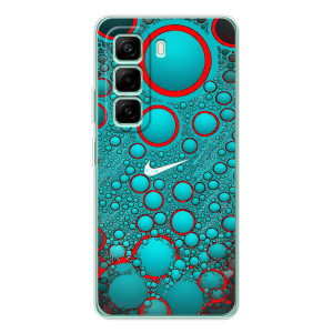 Силиконовый Чехол на Infinix Hot 50 Pro Plus с картинкой Nike (Найк зеленый)