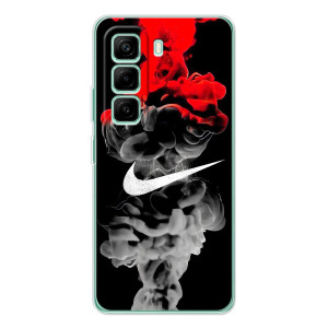 Силиконовый Чехол на Infinix Hot 50 Pro Plus с картинкой Nike (Nike дым)