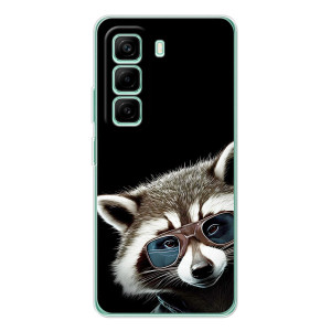 Силиконовый Чехол с Енотами на Infinix Hot 50 Pro Plus – Стильный Енот