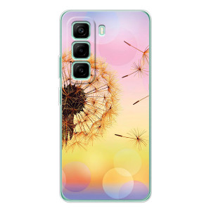 Силиконовый Чехол с одуванчиками на Infinix Hot 50 Pro Plus – Цветок-одуванчик