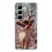 Яскравий чохол для Infinix Hot 50 Pro Plus з Зимові Оленята