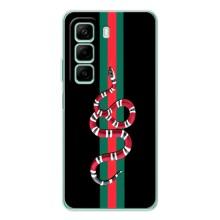 Чехлы Бренд GUCCI для Infinix Hot 50 Pro – Змей Гуччи