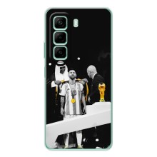 Чехлы для Infinix Hot 50 Pro (Leo чемпион) (AlphaPrint) (Месси в накидке)