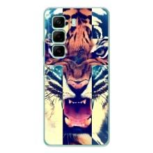 Чехлы с изображением разных животных для Infinix Hot 50 Pro (Яркий Тигр)