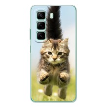 Чехлы с Котиками для Infinix Hot 50 Pro (VPrint) (Прыжок кота)