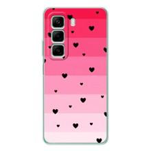 Чохли з тематикою "Маленькі Сердчеки" на Infinix Hot 50 Pro (Чорні сердечка)