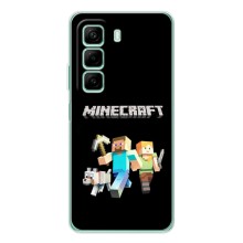 Чехол Майнкрафт на Infinix Hot 50 Pro (AlphaPrint) Minecraft (герои Minecraft)