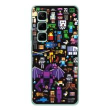 Чехол майнкрафт для Infinix Hot 50 Pro – Все персонажи