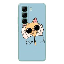 Чехол на Хот 50 Про с Котами (VPrint) (Котик в очках)