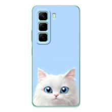 Чехол на тематику: Коты для Infinix Hot 50 Pro – Белый кот
