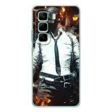 Силиконовый чехол с картинкой "Герой Pubg" на Infinix Hot 50 Pro – Man Пубг