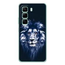 Чехол с картинкой на Infinix Hot 50 Pro – Лев - синий