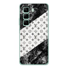 Чехол Стиль Louis Vuitton на Infinix Hot 50 Pro – LV на белом