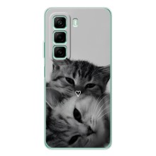 Чехол с рисунком кот на Infinix Hot 50 Pro (Пара котов)