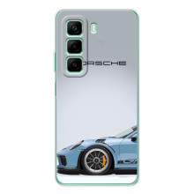 Чохол з авто Порше для Infinix Hot 50 Pro – Блакитний Порше