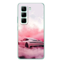 Чохол з авто Порше для Infinix Hot 50 Pro – Рожевий Порше