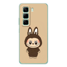 Чохол з Лабубу на Infinix Hot 50 Pro – Коричневий Лабубу