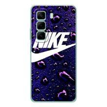 Чехол с логотипом Найк на Infinix Hot 50 Pro (Найк на фиолетовом)