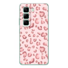 Чехол с розовым рисунком для Infinix Hot 50 Pro (Розовый леопард)