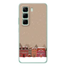 Новогодние, Праздничные Чехлы для Infinix Hot 50 Pro - 2024 год (Зимний город)