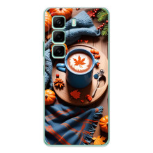 Чохол з унікальним дизайном 'Осінь з кавою' для Infinix Hot 50 Pro – Кава і гарбузики